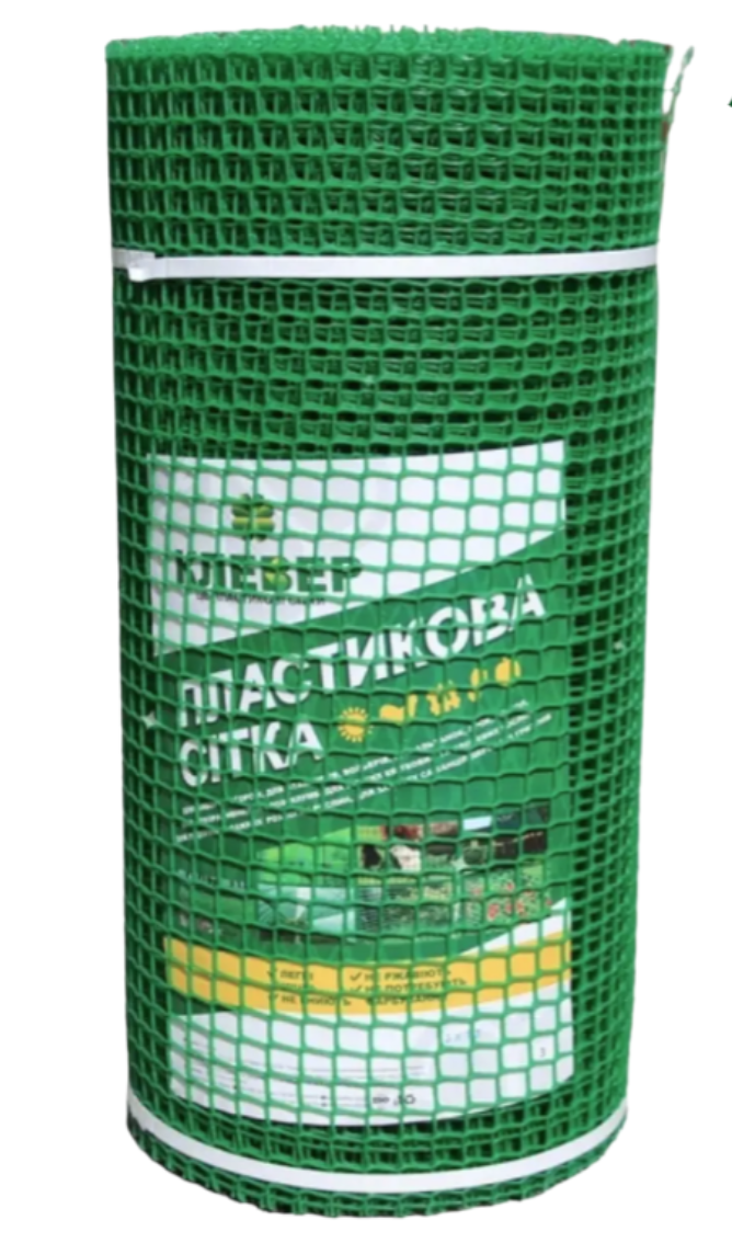 Сітка паркан декоративна пластикова 20х20 мм 50 см х 20 м Світло-зелений (3177) - фото 1
