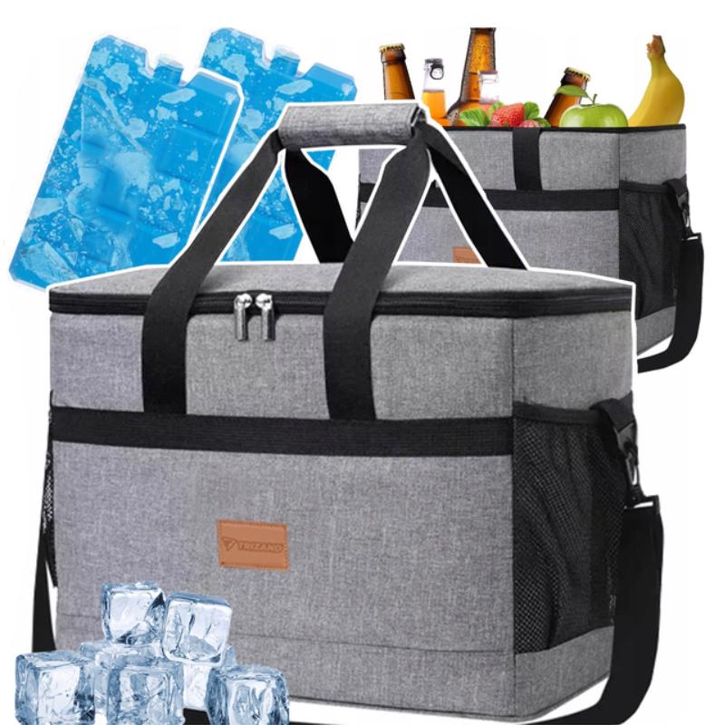 Сумка холодильник для пляжу та пікніка Trizand 23842 20 л з ременем Сірий - фото 2 Сумка холодильник для пляжу та пікніка Trizand 23842 20 л з ременем Сірий - фото 2