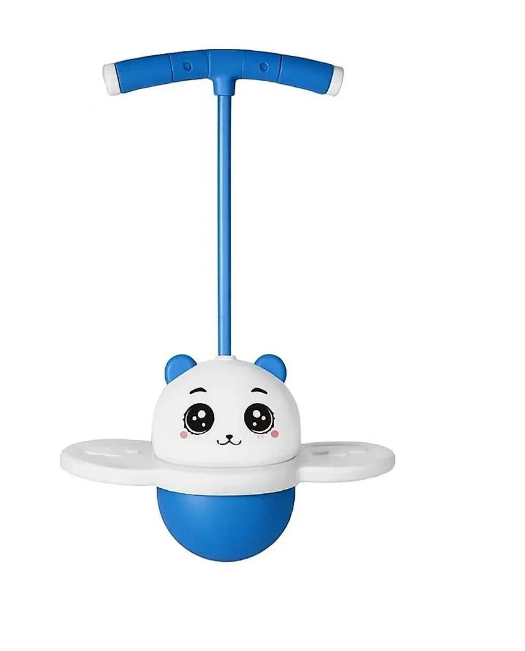 Мяч прыгун с ручкой и LED-подсветкой Синий (AD-2546-000)