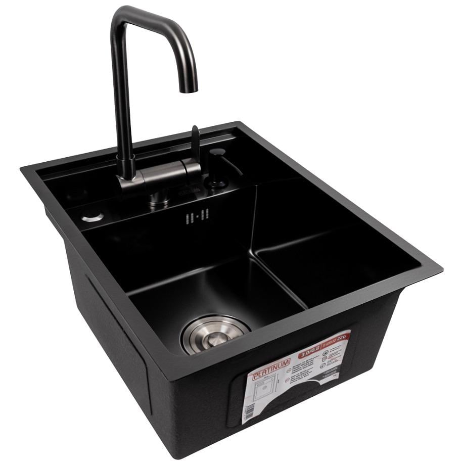 Мойка кухонная Platinum нержавеющая сталь PLS-A43030 400x500 мм прямоугольная 0,8 мм (235452)