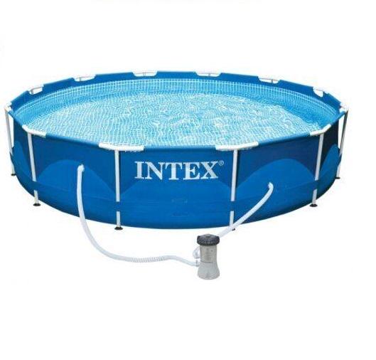 Бассейн каркасный Intex 28202 с насосом Metal Frame 305х76 см Голубой
