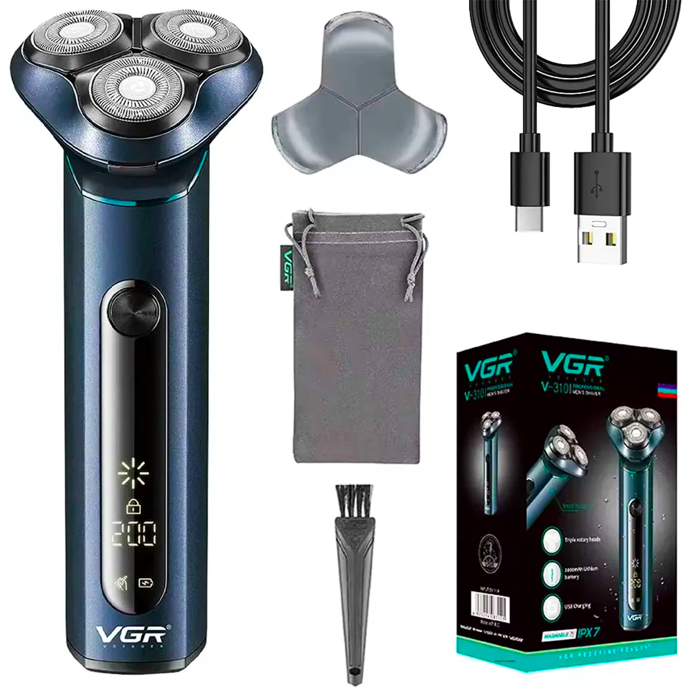 Електробритва акумуляторна водонепроникна USB VGR V-310 (25636173)