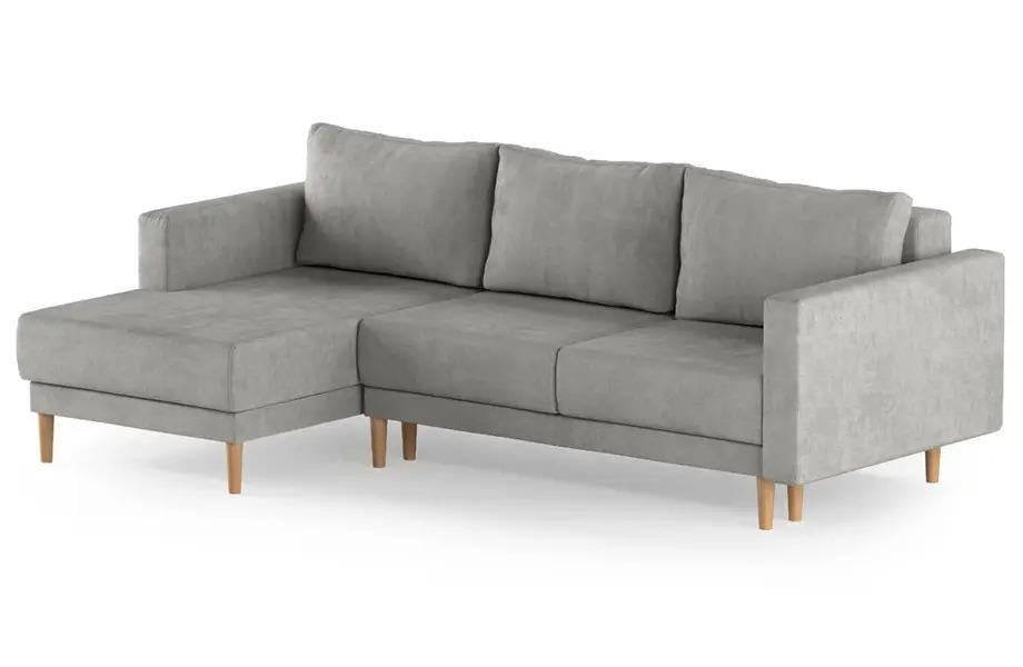 Диван ортопедический Шик Галичина Лаки угловой раскладной дерево/текстиль Серый