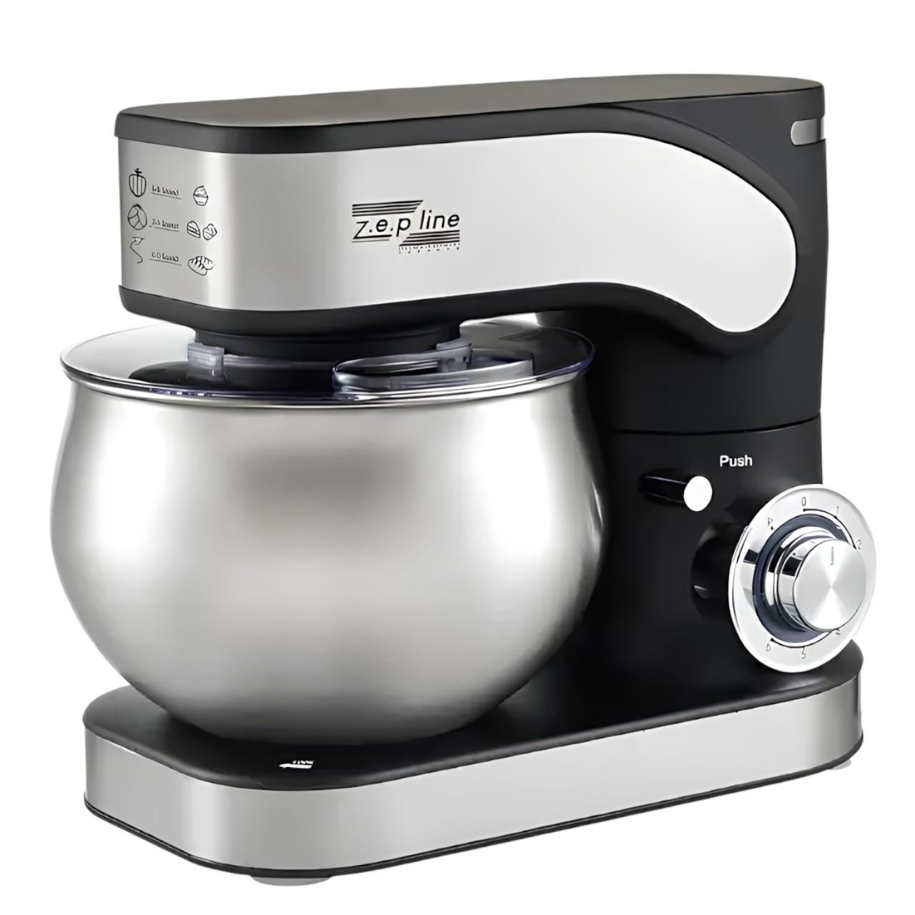 Комбайн Zepline з чашею із нержавіючої сталі 3500 Вт 6 л Чорний (ZP-136) - фото 3