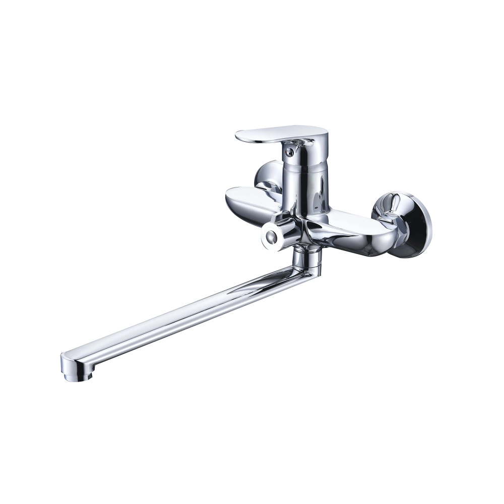 Змішувач для ванни з душовим гарнітуром Lidz Arrow 0052 00051078 настінний (LDARR0052CRM44954)