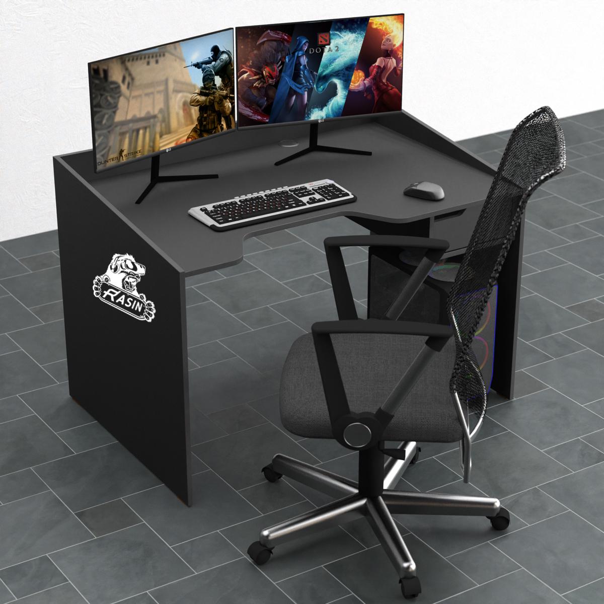 Геймерський стіл Тіса-меблі Rasin RS-5 120х82х80 см Чорний