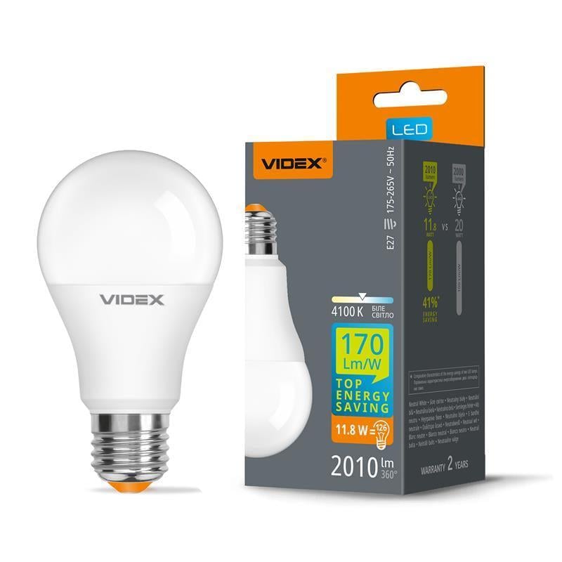 Лампа LED Videx A60h 11,8W E27 4100K (36486139)