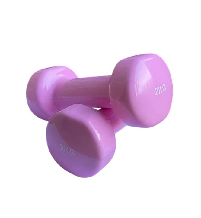 Гантель для фітнесу Generation Fitness FF51D3B з вініловим покриттям 2 кг Рожевий (FF51D3B-2kg pink) - фото 4 Гантель для фітнесу Generation Fitness FF51D3B з вініловим покриттям 2 кг Рожевий (FF51D3B-2kg pink) - фото 4