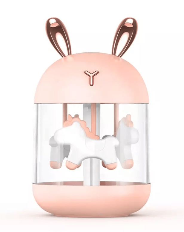 Нічник-зволожувач повітря Mommy Bag Карусель USB 300 мл Рожевий (111143)