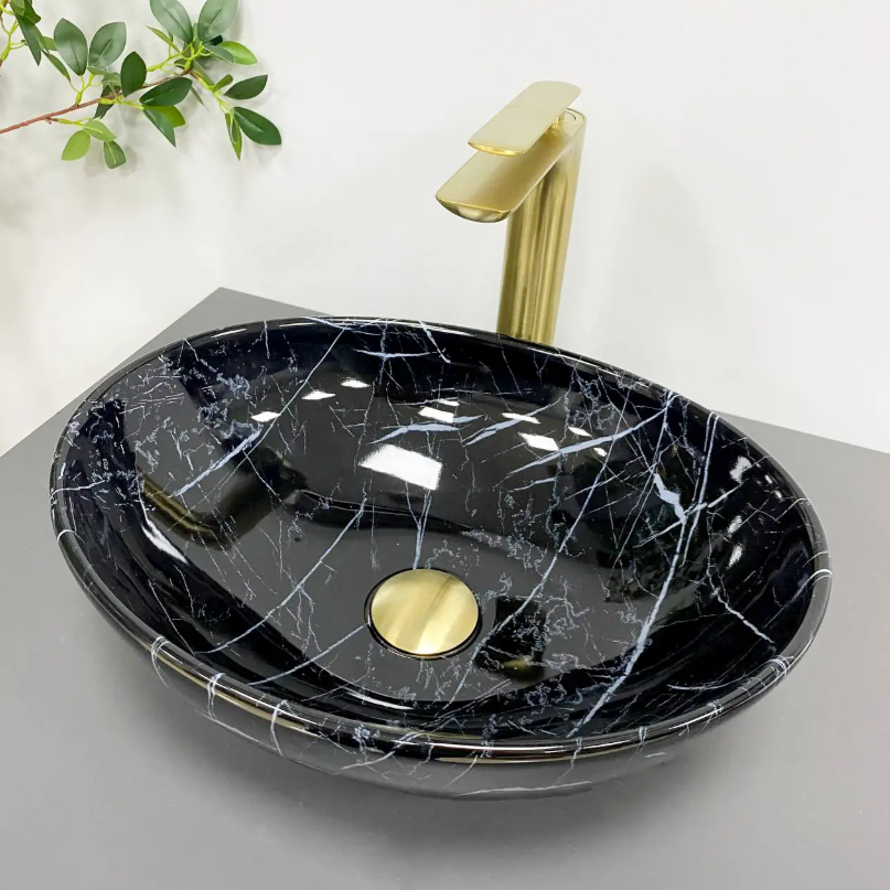 Умывальник VBI PARMA накладной Black stone glossy (2958592029)