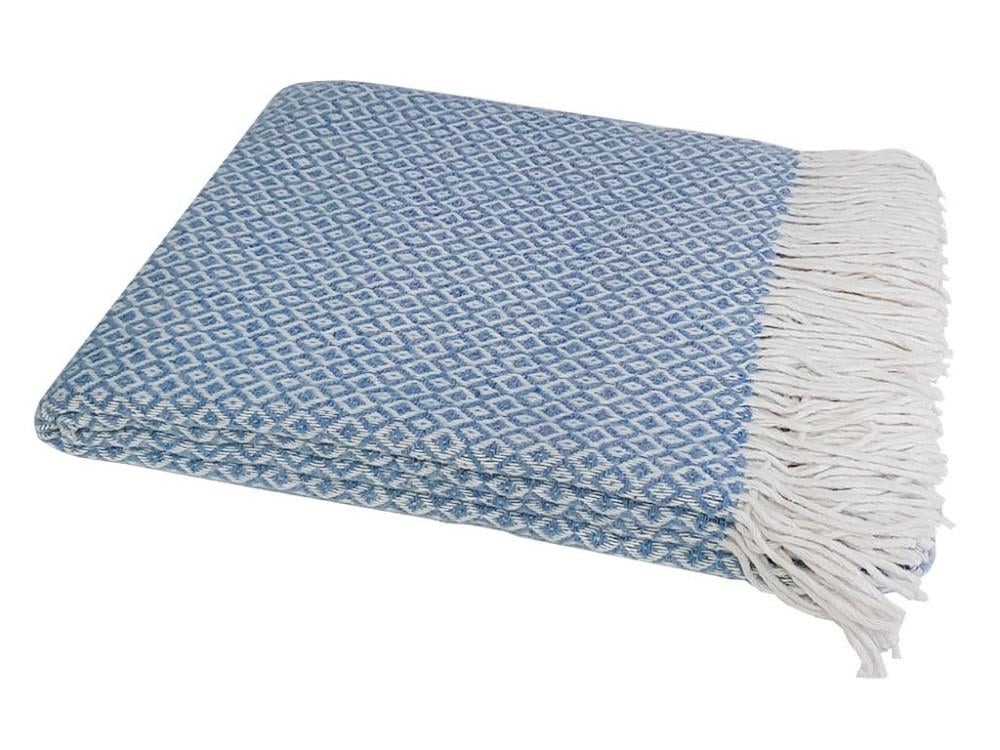 Плед вовняний Vladi Метро №10 Lena 140х200 Сіро-блакитний (2000024830)