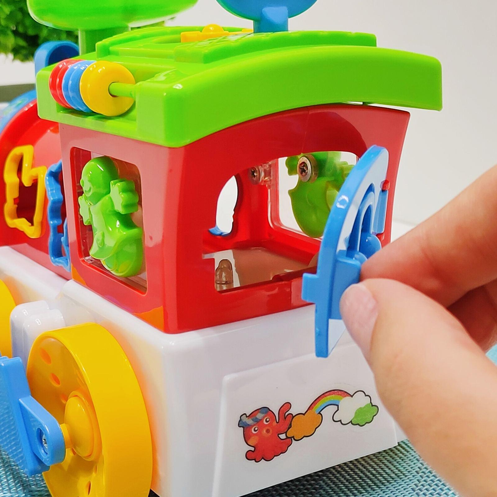 Паровоз розвиваючий TK Group на батарейках пищалка на трубі/підсвічування українське озвучування Червоно-зелений (93866) - фото 2 Паровоз розвиваючий TK Group на батарейках пищалка на трубі/підсвічування українське озвучування Червоно-зелений (93866) - фото 2