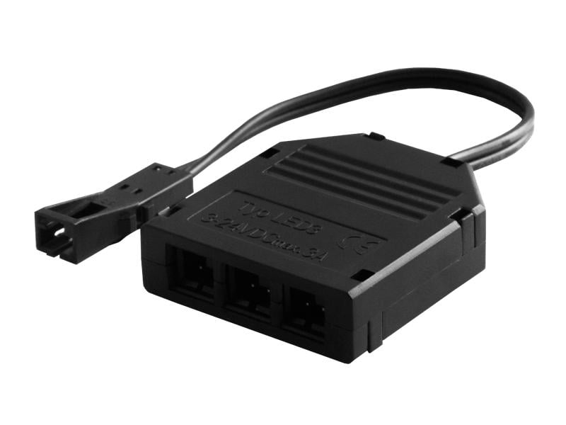 Распределительная коробка LEDUA 3 отверстия 100 мм 22AWG мини мама Черный (3494)