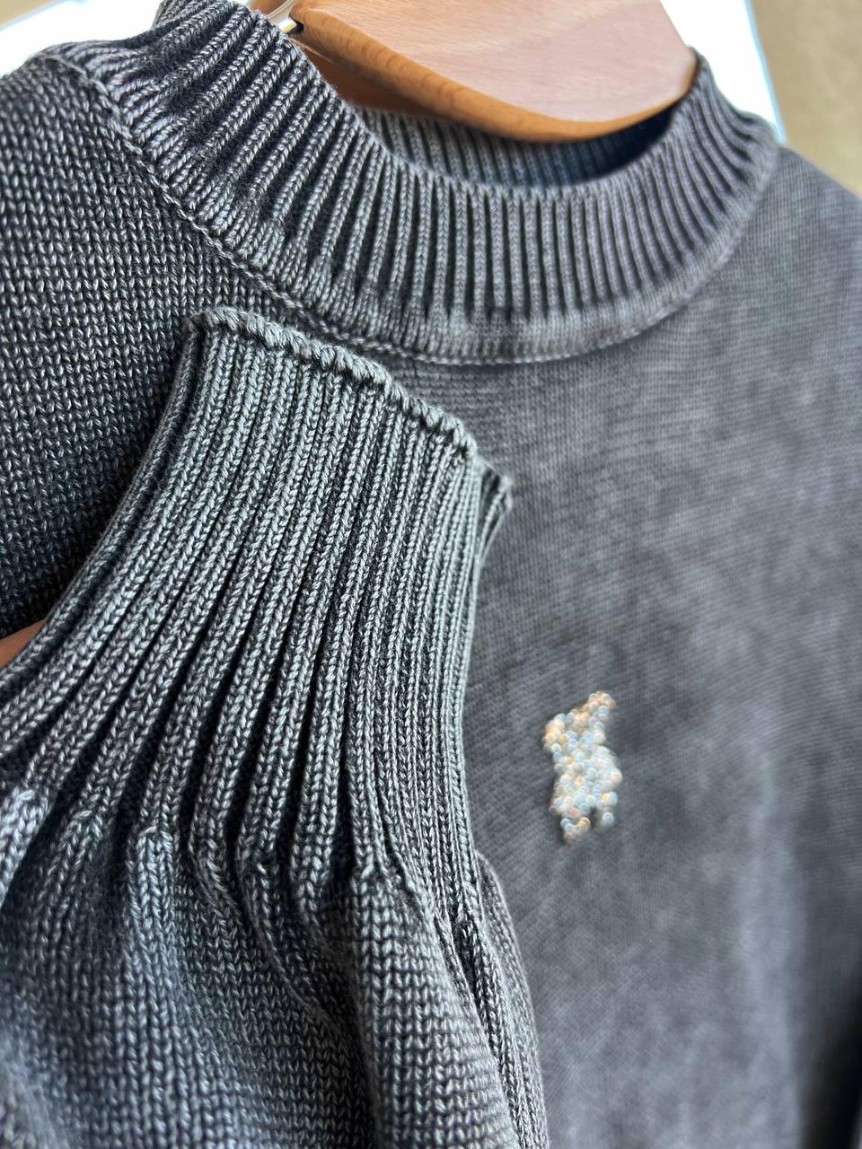 Свитер женский A-N 870 вареный мишка камушки средняя длина оверсайз р. 44-48 Черный (3120) - фото 7 Свитер женский A-N 870 вареный мишка камушки средняя длина оверсайз р. 44-48 Черный (3120) - фото 7