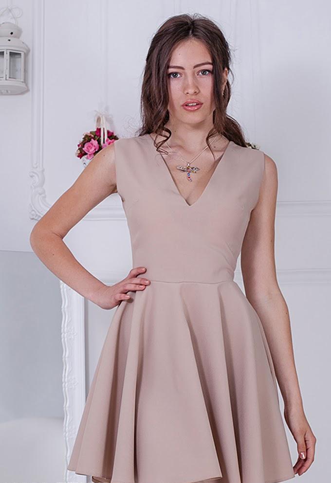 Платье Podium Syrian 12099-BEIGE L Бежевый