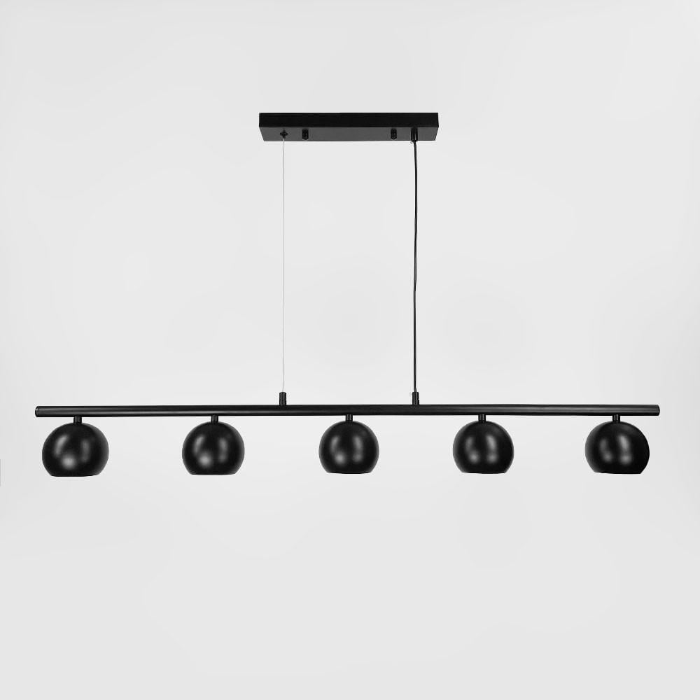 Люстра металлическая на 5 плафонов 100 см Черный (MJ208-1000 BK) Люстра металлическая на 5 плафонов 100 см Черный (MJ208-1000 BK)