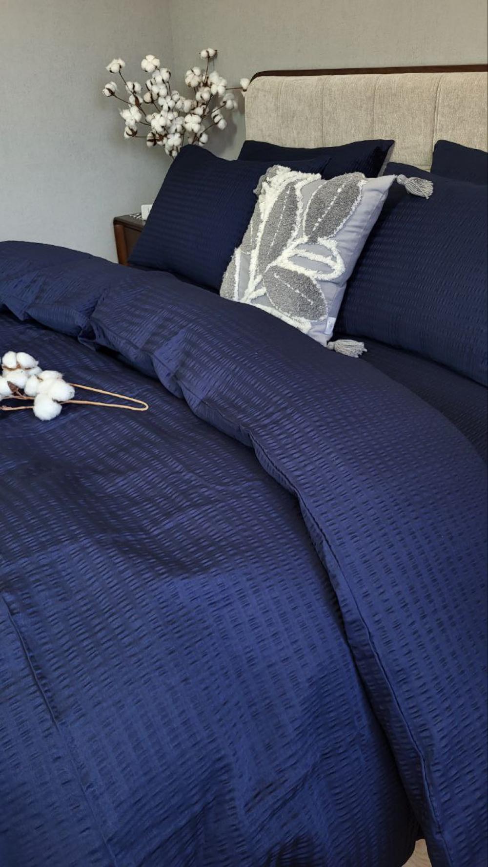 Комплект постільної білизни Кіс S3025 сатин Premium Gofre полуторний/наволочки 50х70/70х70 см (6432) - фото 5