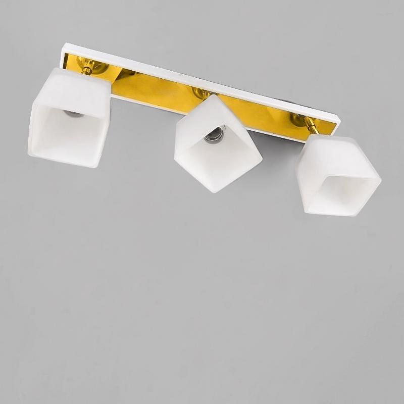 Люстра потолочная Light House NM-14971/3 FGD+WT+WT на три лампы Золото