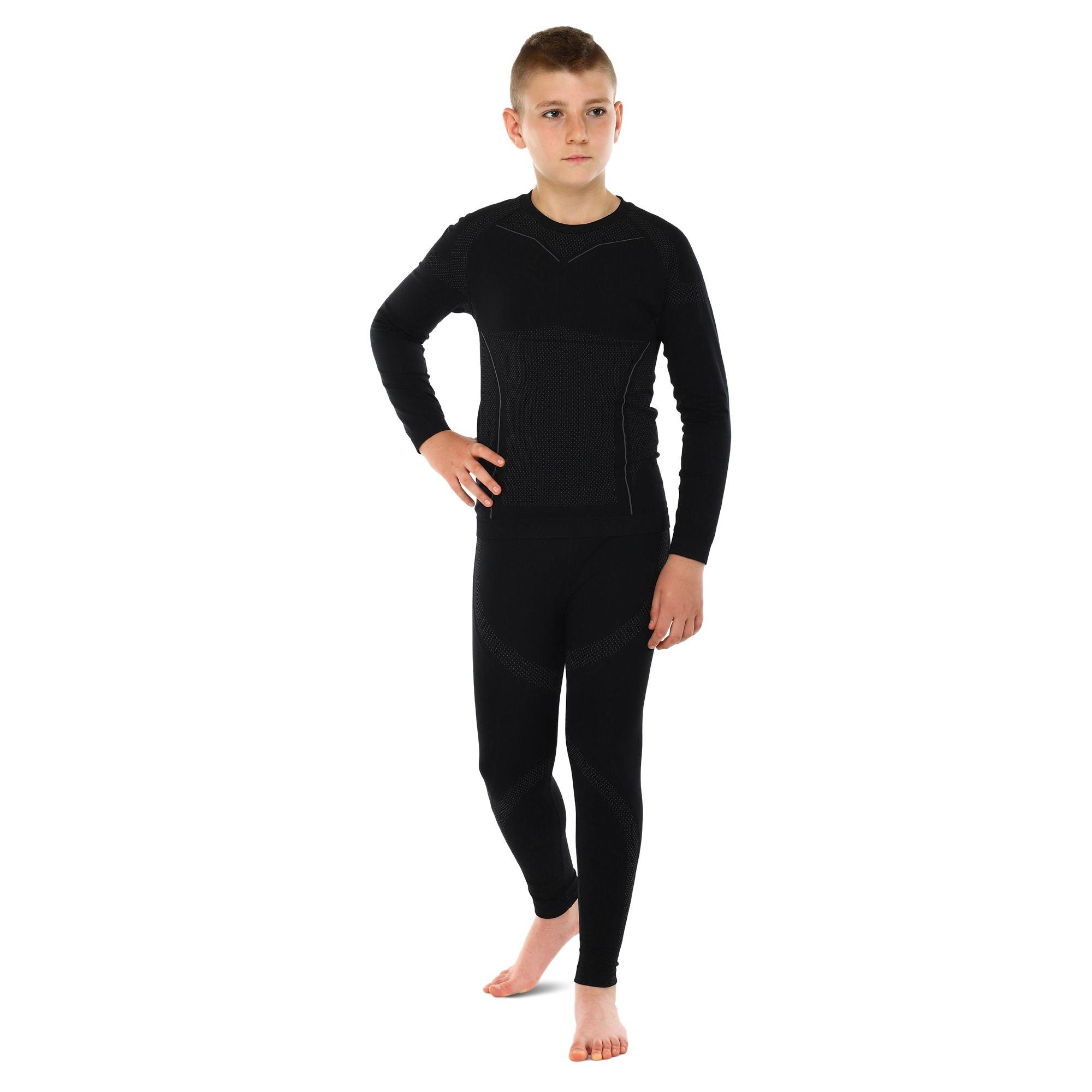 Термобелье комплект Zelart CO-7307-7308 детский рост 146-152 см 11-12 лет р. 40 Черный/Серый