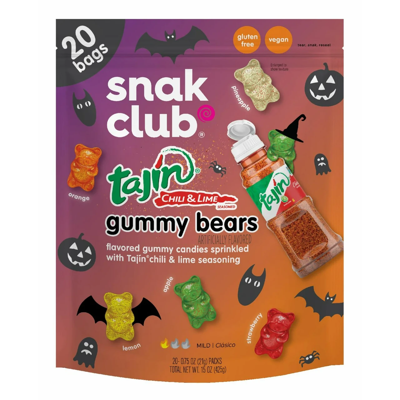 Цукерки желейні Snack Club Tajin Gummy Bears Multipack 425 г (2375312539)