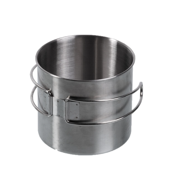 Чашка Mil-Tec Trinkbecher Stainless Steel 600 мл Drahtgriffe (14602600)