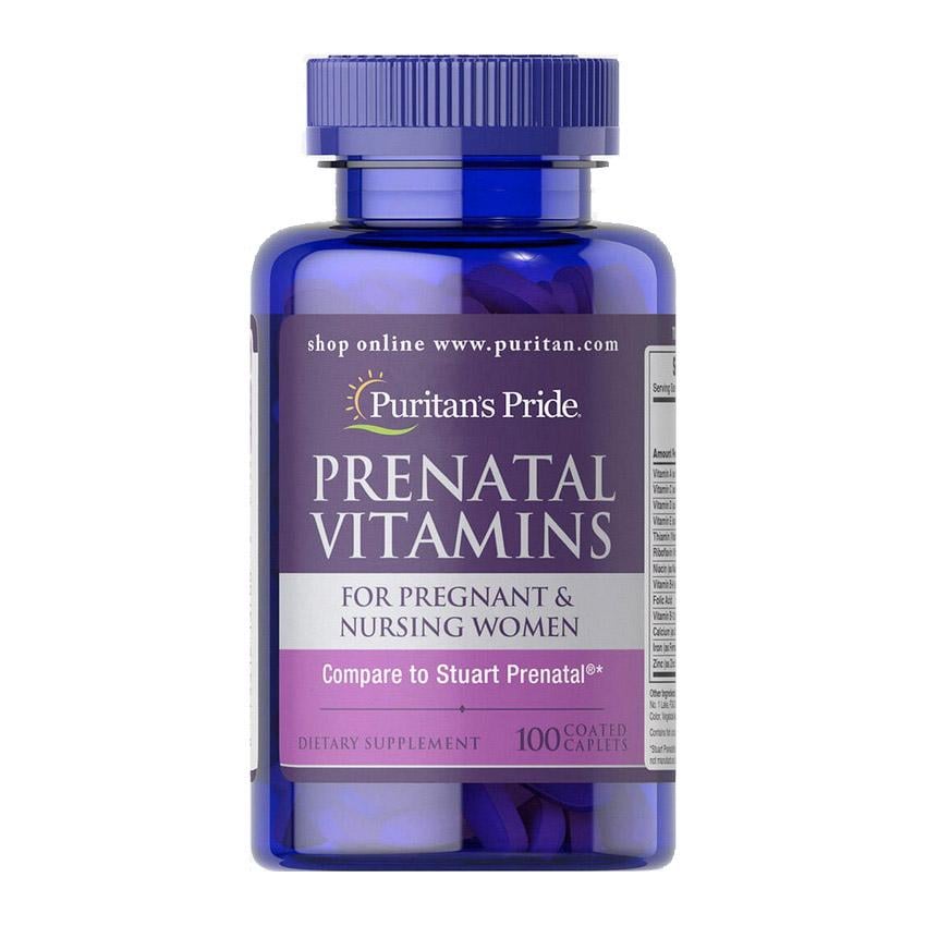Витамины для беременных с железом и фолиевой кислотой Puritan's Pride Prenatal Vitamins 100 табл.