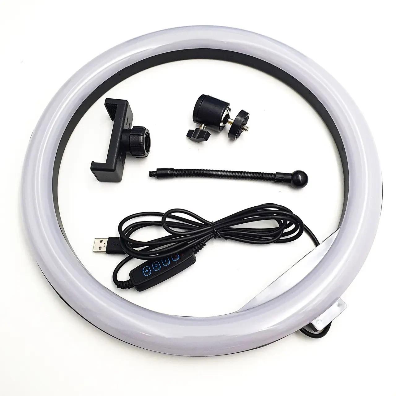Кольцевая LED-лампа Ring Light с держателем для телефона и штатив 135 см 33 см 25W (17945671) Кольцевая LED-лампа Ring Light с держателем для телефона и штатив 135 см 33 см 25W (17945671)