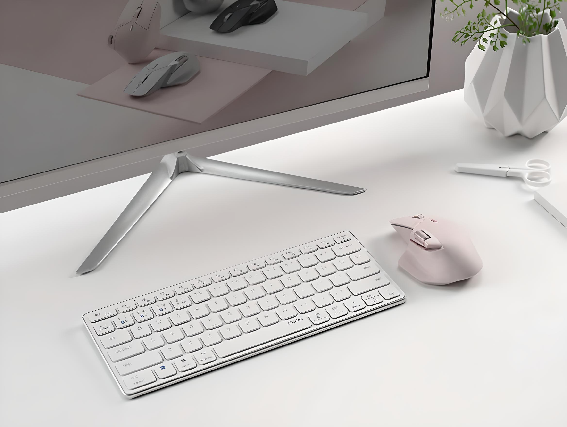 Мышь Rapoo MT760 mini с комбинированным подключением/с боковым колесиком 4000 DPI Gray white (102120376) - фото 3 Мышь Rapoo MT760 mini с комбинированным подключением/с боковым колесиком 4000 DPI Gray white (102120376) - фото 3