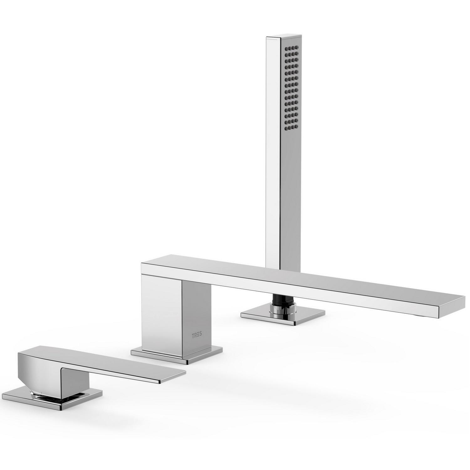 Змішувач на борт ванни Tres Slim Exclusive 20216103 на три отвори Хром (126190) - фото 1 Змішувач на борт ванни Tres Slim Exclusive 20216103 на три отвори Хром (126190) - фото 1