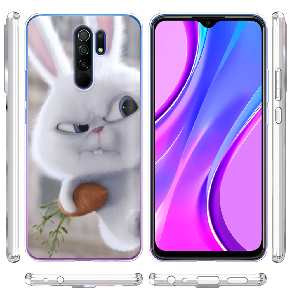 Чохол Boxface Xiaomi Redmi 9 Rabbit Snowball Прозорий силікон (40233-up1116-40233) - фото 3