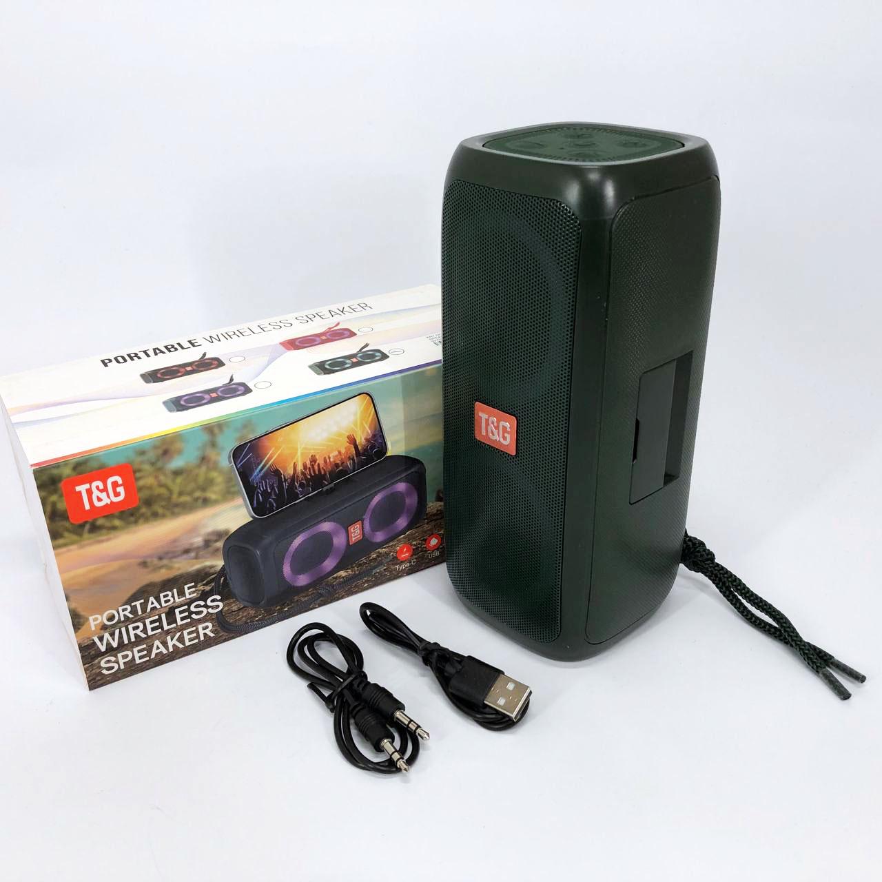 Портативна колонка TG333 2x5W з підсвічуванням RGB Зелений - фото 16 Портативна колонка TG333 2x5W з підсвічуванням RGB Зелений - фото 16