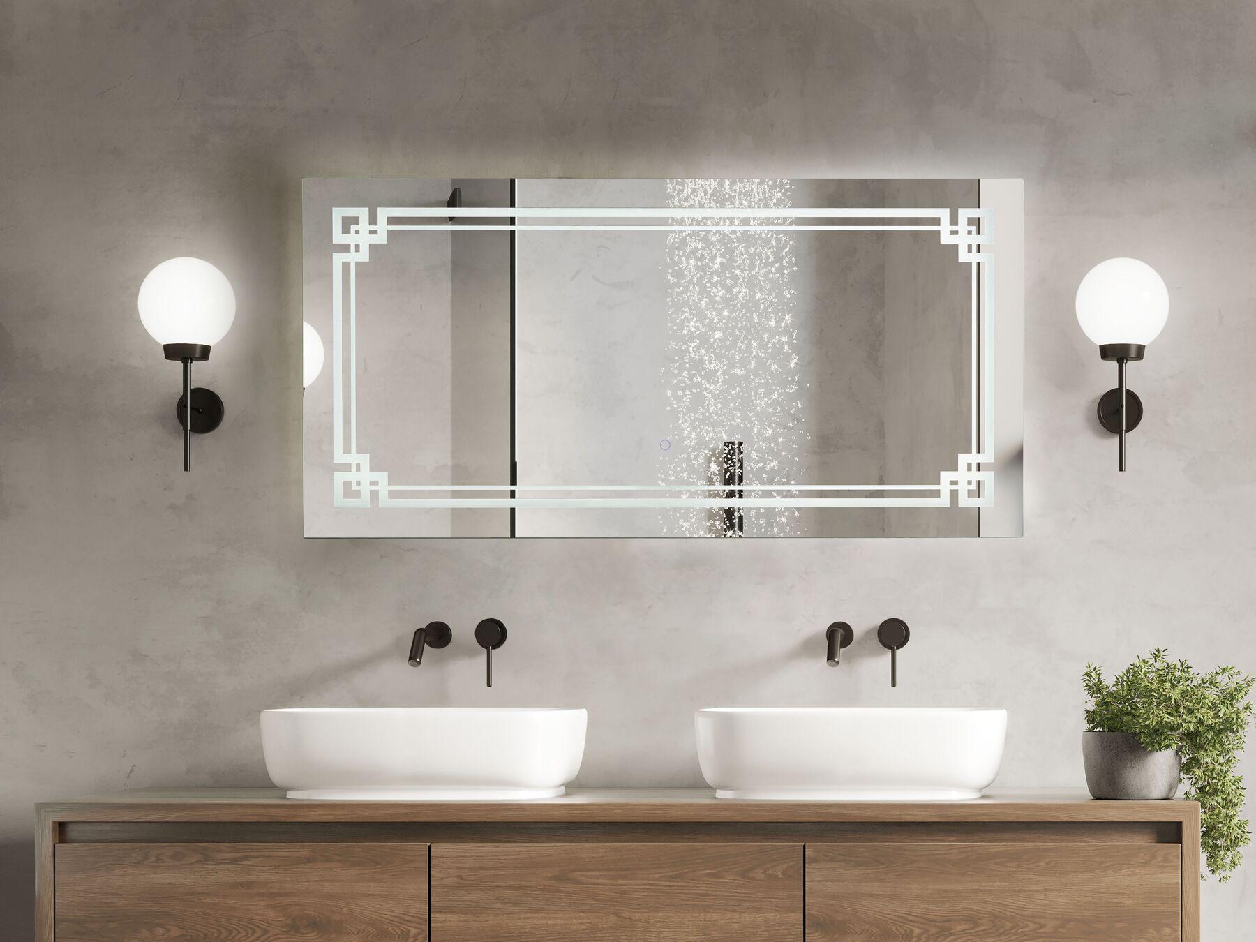 Зеркало Dim Dzerkal FOLI с LED-подсветкой и сенсорным управлением 90х70 см (10808) Зеркало Dim Dzerkal FOLI с LED-подсветкой и сенсорным управлением 90х70 см (10808)