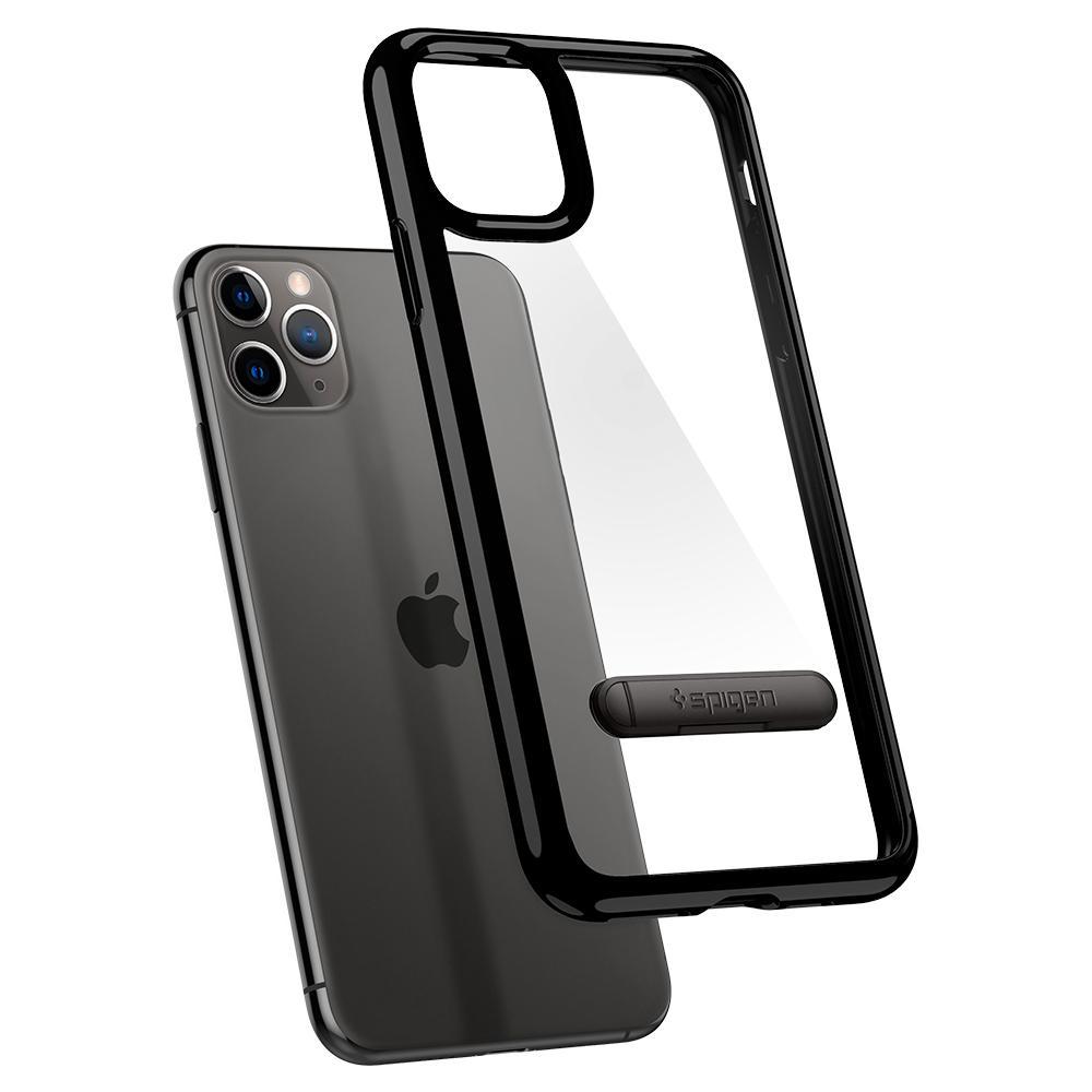 Чехол прозрачный с подставкой Spigen Ultra Hybrid S 077CS27444 для Iphone 11 Pro (5.8") Jet Black