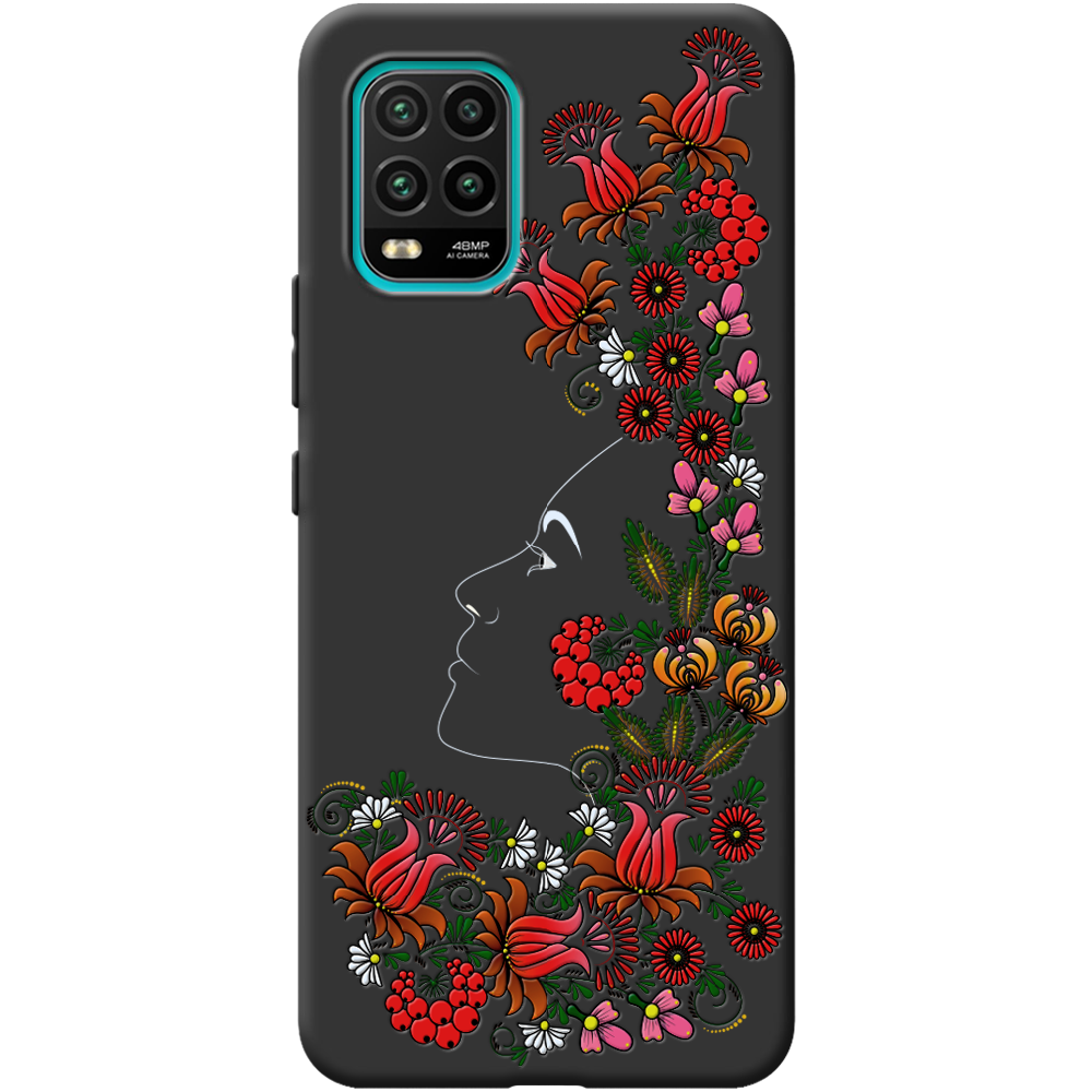 Чехол с рисунком Boxface Xiaomi Mi 10 Lite 3D Ukrainian Muse Черный силикон (39438-bk64-41940)