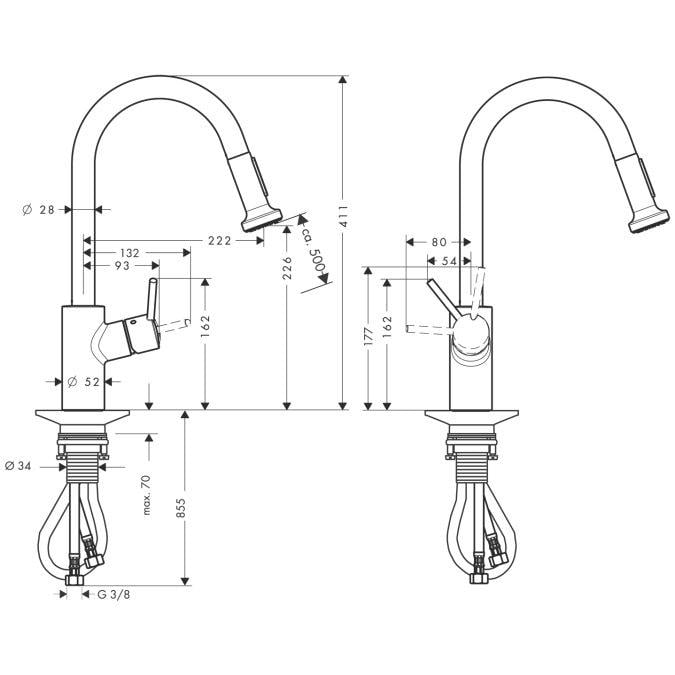 Змішувач для кухні Hansgrohe Talis S2 Variarc (14877000) - фото 4