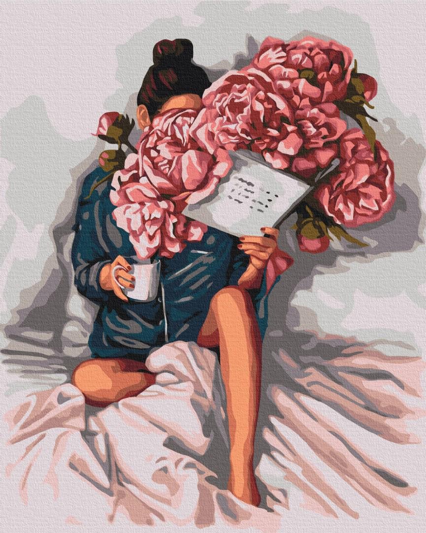 Картина по номерам Brushme История пионов 48x60 см (BS52470L)