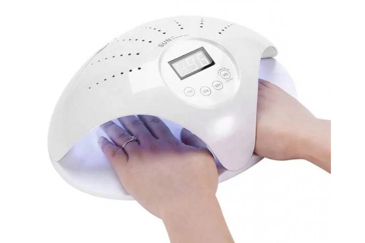 Лампа для сушки гелей и гель лаков с цифровым дисплеем Белый (SUN-669) - фото 2