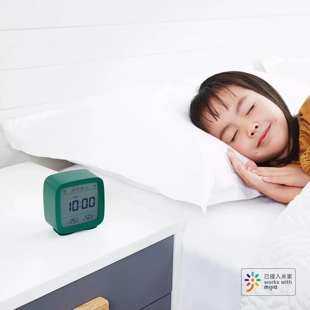 Годинник смарт метеостанція гігрометр Qingping Clock Bluetooth Smart Синій - фото 9