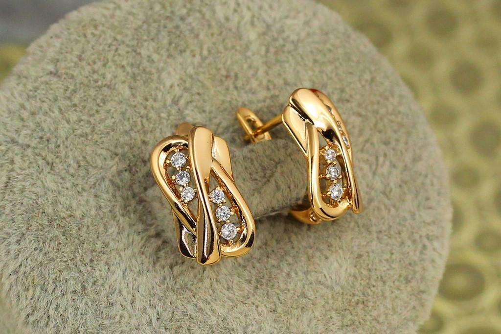 Серьги Xuping Jewelry фьючер 2 см Золотистый (2571104328)