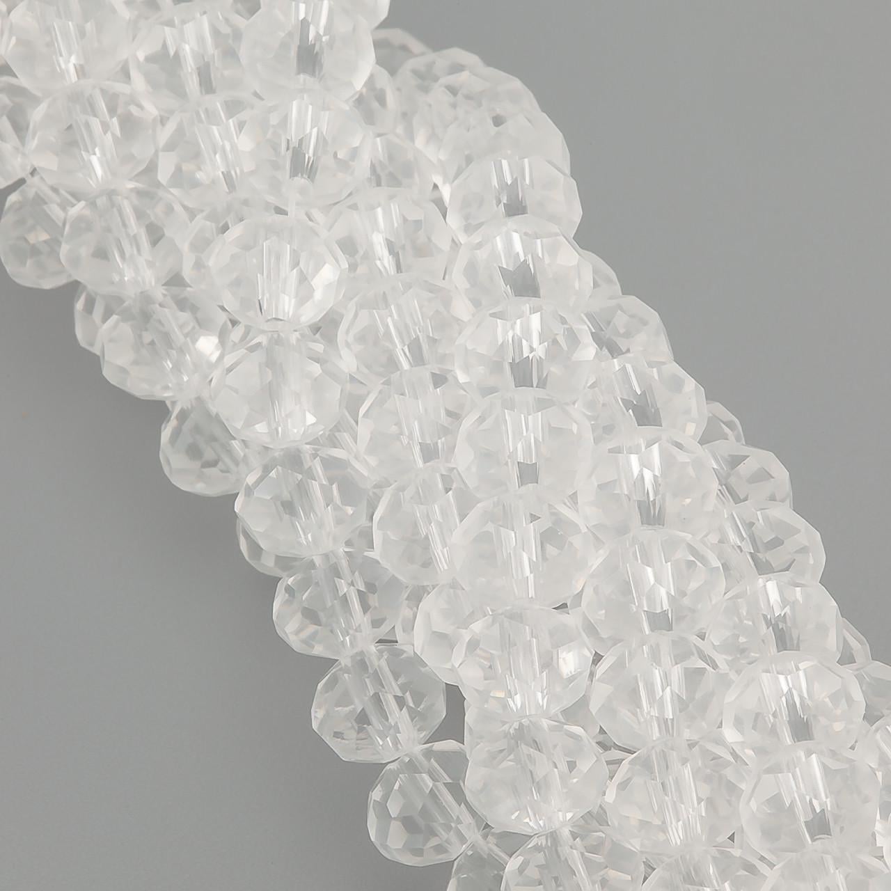 Бусины Swarovski огранка рондель 6х4,8 мм 40 см 85 шт. Прозрачный (БС6001а01)