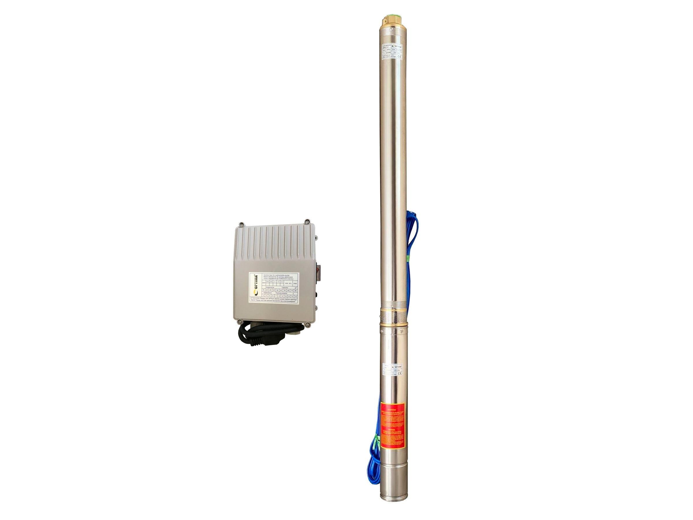 Насос для свердловини Optima 3 SDm 1,8/39 кабель 15 м та пульт 159 м (OPTIMAghd771)