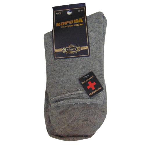 Носки без резинки теплые хлопок Корона 1409 р. 41-47 Серый (2006965830) Носки без резинки теплые хлопок Корона 1409 р. 41-47 Серый (2006965830)