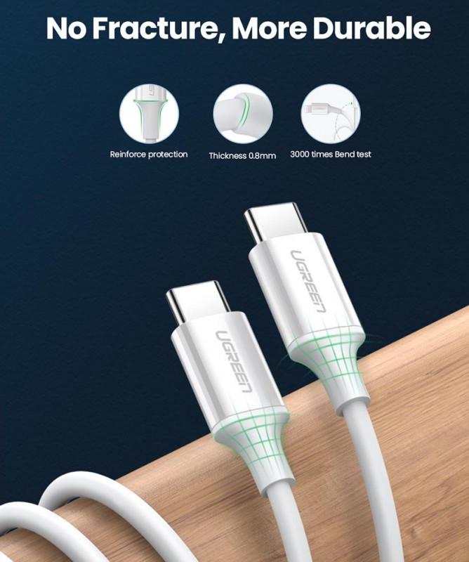 Кабель зарядный Ugreen USB 2,0 Type-C to Type-C PD QC 4,0 2 м (US264) - фото 9