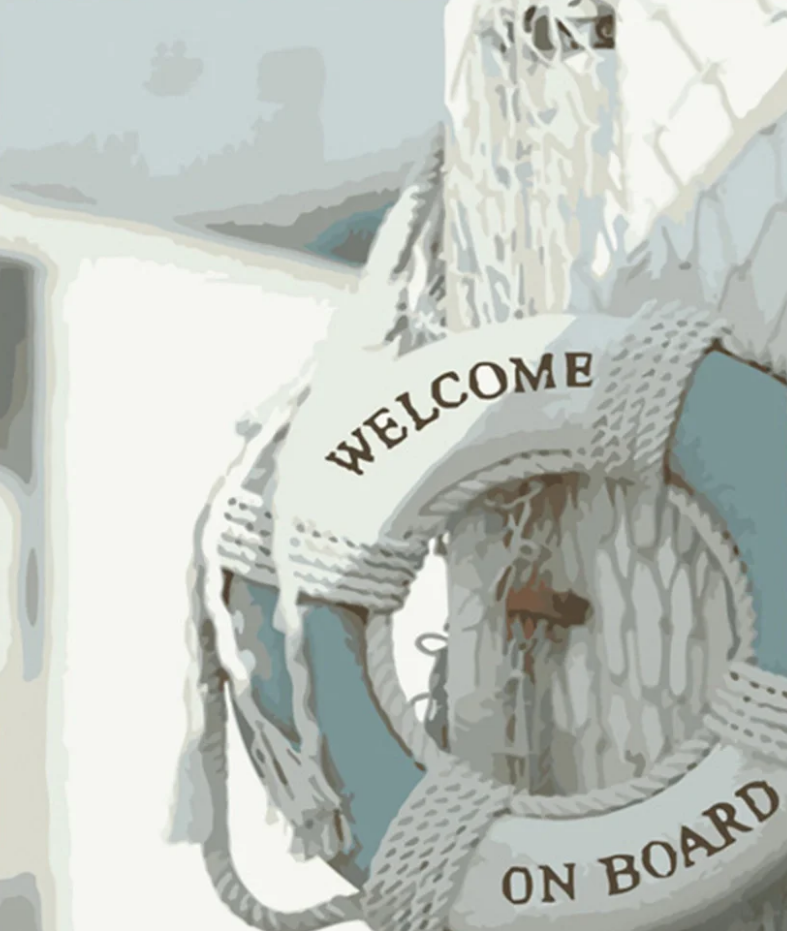 Картина по номерам Strateg Добро пожаловать на борт 40x50 см (DY315)