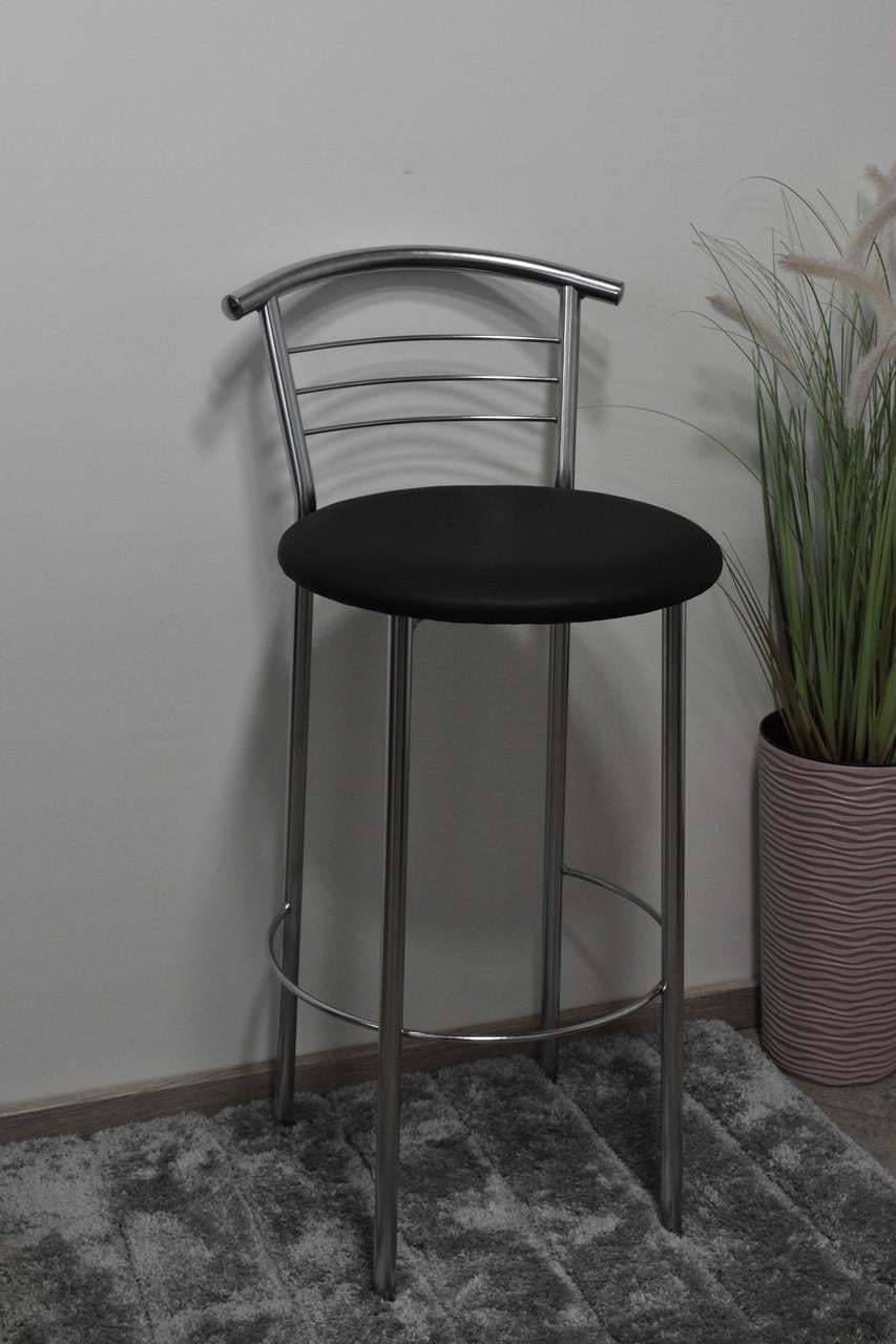 Барний стілець Маркос Хокер 30х30х97 см Чорний/Хром (29519039)