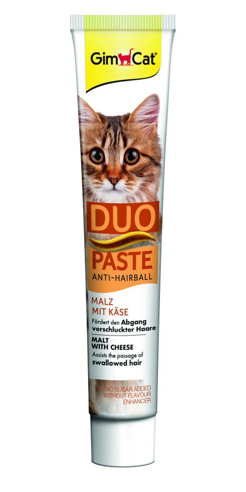 Паста для котів з чутливим травленням GimCat DUO PASTE Anti-hairball malt with cheese 50 г (G-427218)