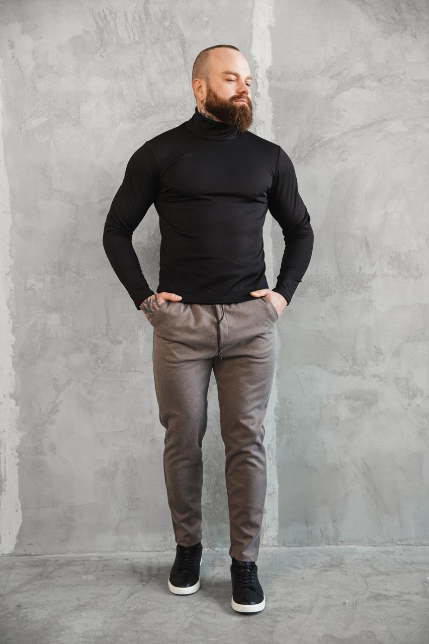 Штани чоловічі зимові slim-fit J0027 на флісі XL Коричнево-бежевий (J0027/2/4) - фото 4 Штани чоловічі зимові slim-fit J0027 на флісі XL Коричнево-бежевий (J0027/2/4) - фото 4