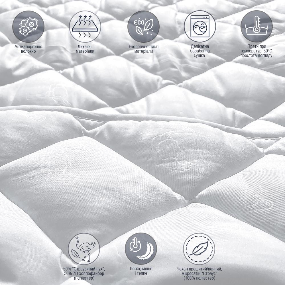 Ковдра Zastelli Ostrich 140x205 см Білий (14566) - фото 3