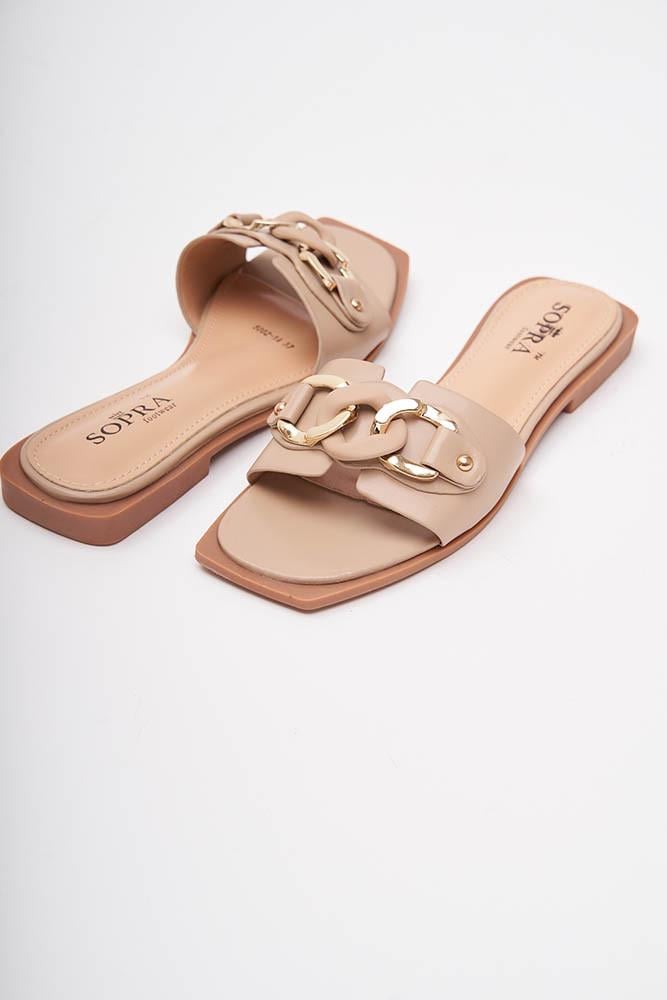 Шлепанцы женские SOPRA р. 38 Бежевый (169699)