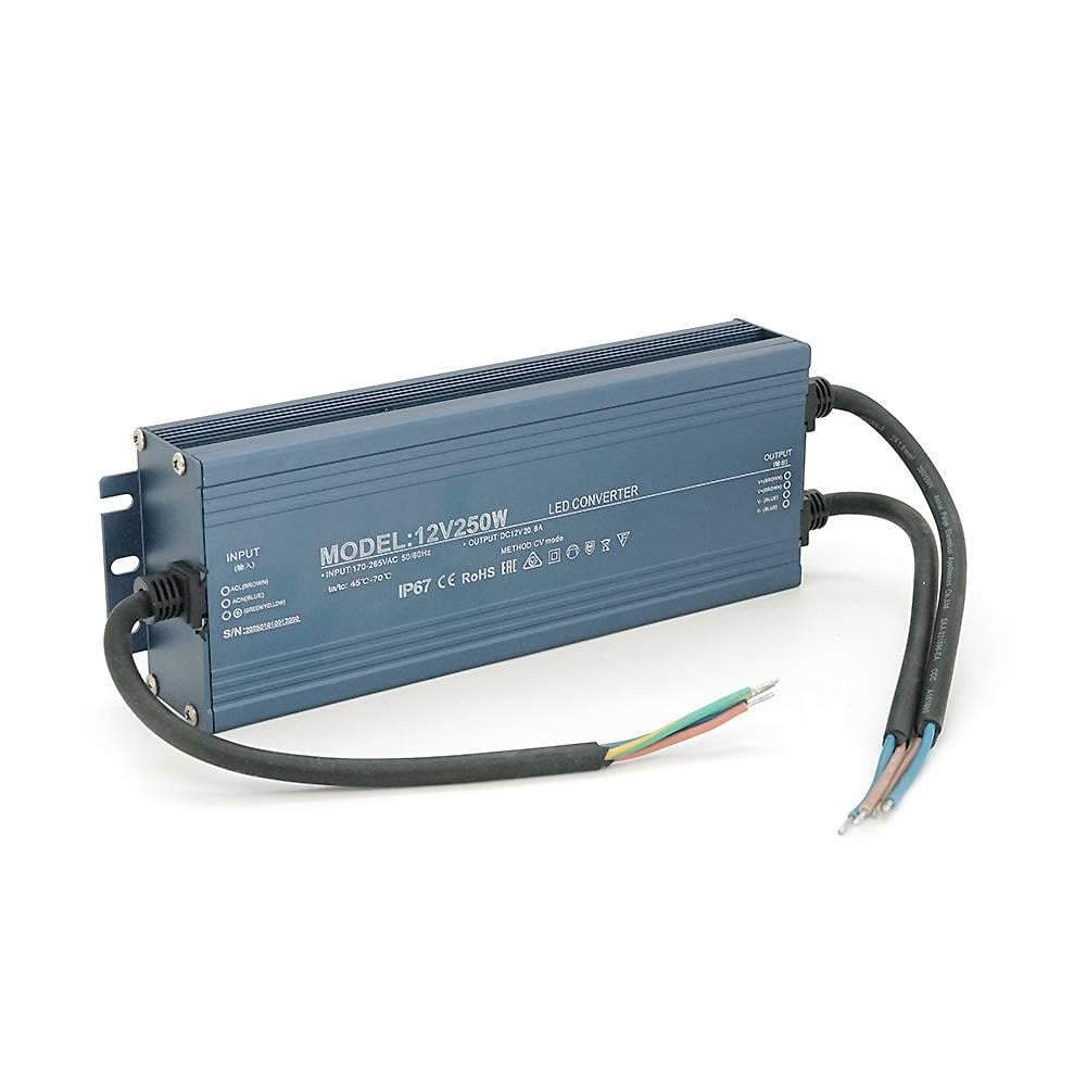 Імпульсний блок живлення герметичний Led Converter 12V 250W IP67 215х35х73 мм (39245) Імпульсний блок живлення герметичний Led Converter 12V 250W IP67 215х35х73 мм (39245)